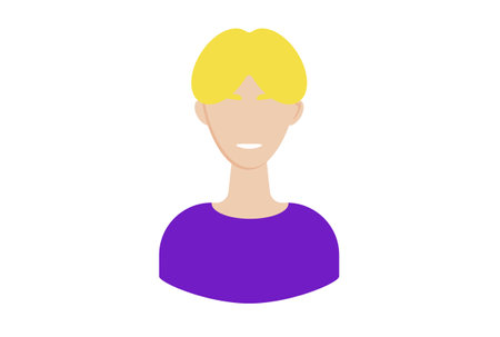 Blonde guy avatar icon character web symbol person app signの写真素材