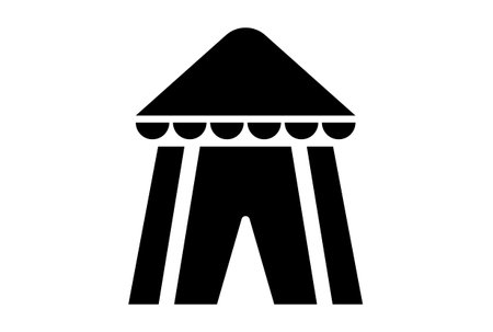 Circus Tent carnival icon black party glyph symbol circus sign artの写真素材