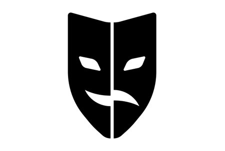 masks carnival icon black party glyph symbol circus sign artの写真素材