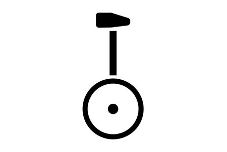 Unicycle Carnival Icon Black Party Glyph Symbol Circus Sign Artの写真素材