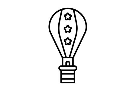 balloon outline carnival icon festival sign black party symbol artworkの写真素材