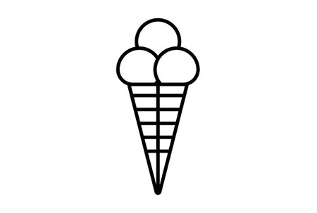 ice cream outline carnival icon festival sign black party symbol artworkの写真素材
