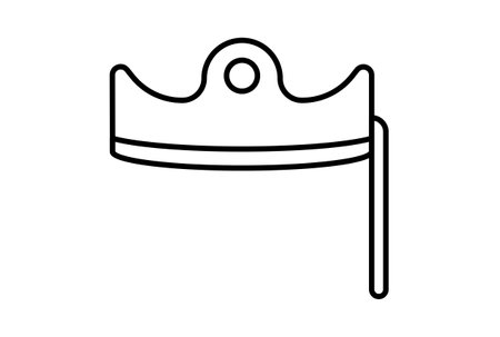 Crown outline carnival icon festival sign black party symbol artworkの写真素材