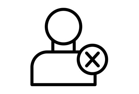 close avatar line icon error app symbol black X web signの写真素材