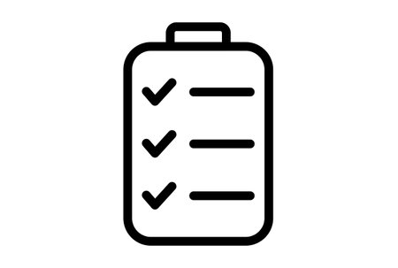 checklist line icon black tick web symbol minimalist app signの写真素材