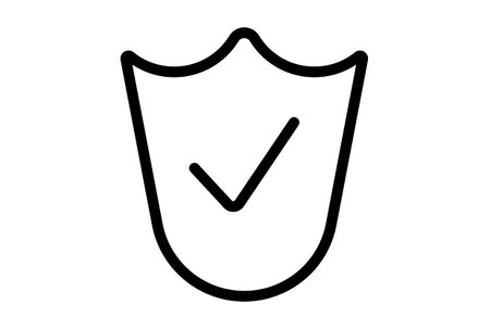 Check virus line icon black tick web symbol minimalist app signの写真素材