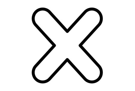 close 10 line icon error app symbol black X web signの写真素材