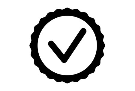 check app icon flat tick sign black sign artworkの写真素材