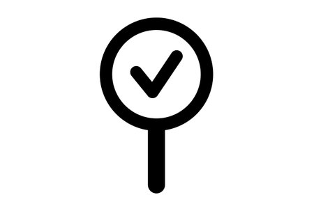 check app icon flat tick sign black sign artworkの写真素材