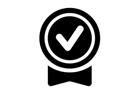 check app icon flat tick sign black sign artworkの写真素材