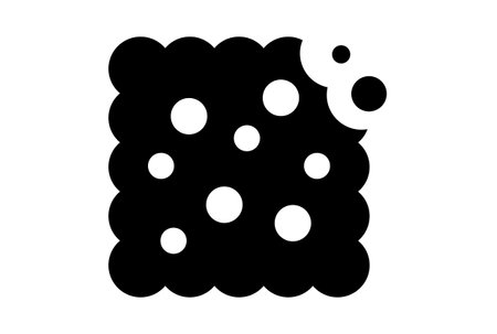 cookie christmas icon black flat xmas symbol art minimalist sign artworkの写真素材