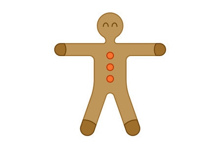 gingerbread colored xmas icon christmas web icon app sign artworkの写真素材