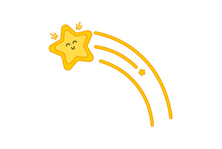 shooting star colored xmas icon christmas web icon app sign artworkの写真素材