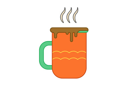 warm drink colored xmas icon christmas web icon app sign artworkの写真素材