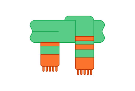 scarf colored xmas icon christmas web icon app sign artworkの写真素材