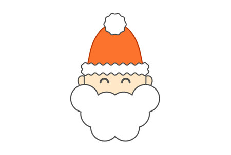 santa claus colored xmas icon christmas web icon app sign artworkの写真素材