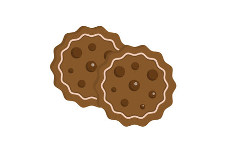 cookie christmas illustration colored icon art xmas symbol app & web sign artworkの写真素材