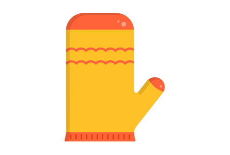 glove christmas illustration colored icon art xmas symbol app & web sign artworkの写真素材