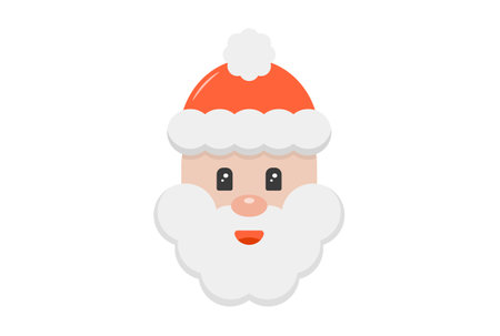 santa claus christmas illustration colored icon art xmas symbol app & web sign artworkの写真素材