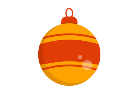 christmas ball christmas illustration colored icon art xmas symbol app & web sign artworkの写真素材