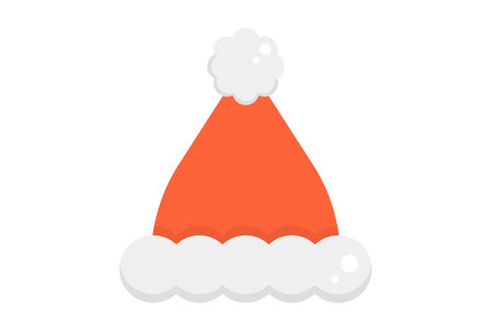 christmas hat christmas illustration colored icon art xmas symbol app & web sign artworkの写真素材