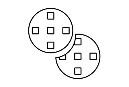 cookie xmas line icon minimalistic christmas symbol art black flat sign artworkの写真素材