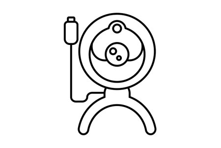 Webcam flat icon minimalist technology symbol pc hardware sign artworkの写真素材