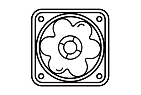 cooler flat icon minimalist technology symbol pc hardware sign artworkの写真素材