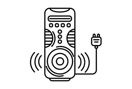 musical column flat icon minimalist technology symbol pc hardware sign artworkの写真素材