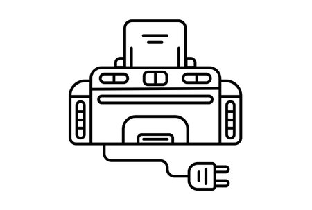 Printer flat icon minimalist technology symbol pc hardware sign artworkの写真素材