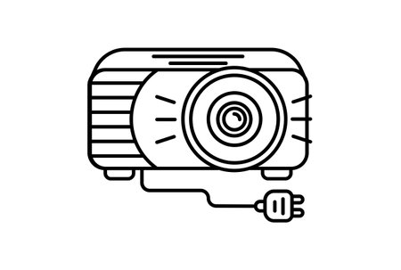 projector flat icon minimalist technology symbol pc hardware sign artworkの写真素材
