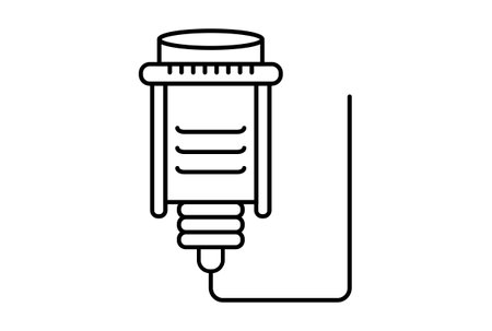 vga monitor cable flat icon minimalist technology symbol pc hardware sign artworkの写真素材