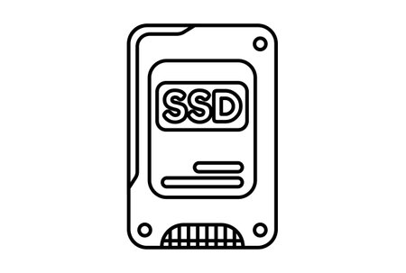 ssd flat icon minimalist technology symbol pc hardware sign artworkの写真素材