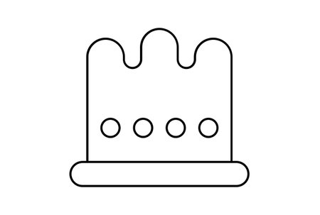 crown line icon minimalist king symbol art royal sign artworkの写真素材