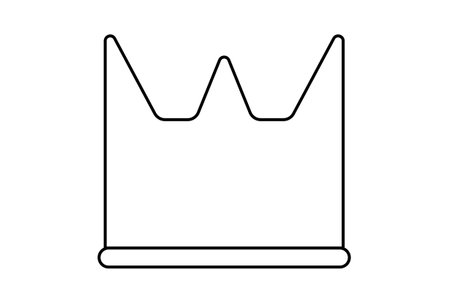 crown line icon minimalist king symbol art royal sign artworkの写真素材