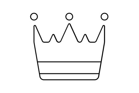 crown line icon minimalist king symbol art royal sign artworkの写真素材