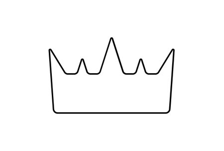 crown line icon minimalist king symbol art royal sign artworkの写真素材