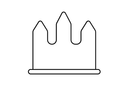 crown line icon minimalist king symbol art royal sign artworkの写真素材