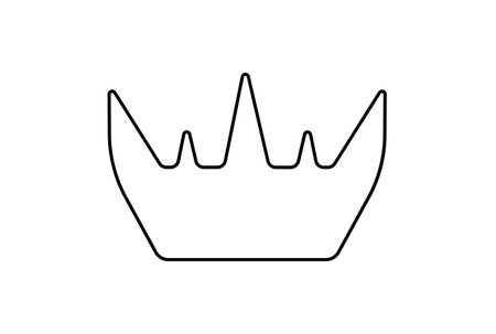crown line icon minimalist king symbol art royal sign artworkの写真素材