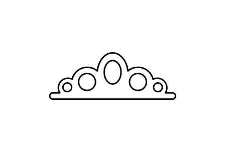 crown line icon minimalist king symbol art royal sign artworkの写真素材