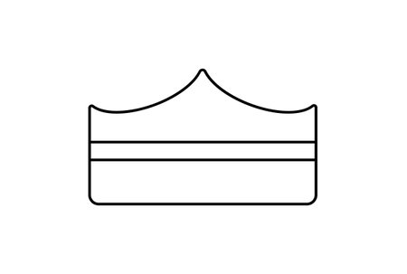 crown line icon minimalist king symbol art royal sign artworkの写真素材