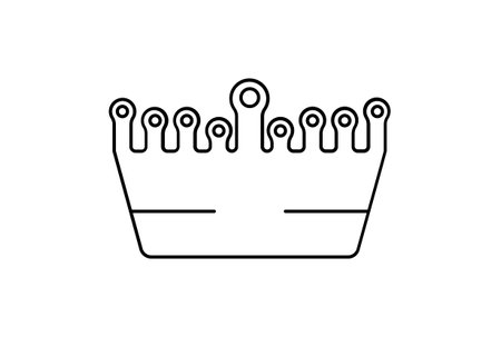 crown line icon minimalist king symbol art royal sign artworkの写真素材