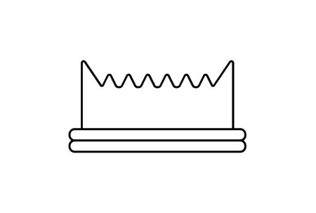 crown line icon minimalist king symbol art royal sign artworkの写真素材