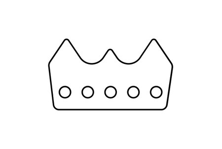 crown line icon minimalist king symbol art royal sign artworkの写真素材