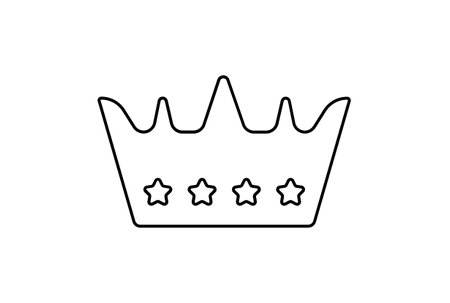 crown line icon minimalist king symbol art royal sign artworkの写真素材