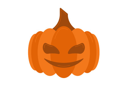 pumpkin colored icon Halloween symbol app and web sign artの写真素材