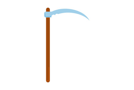 Scythe colored icon Halloween symbol app and web sign artの写真素材