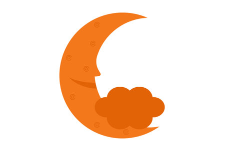 moon colored icon Halloween symbol app and web sign artの写真素材