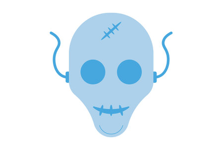 Spooky mask colored icon Halloween symbol app and web sign artの写真素材