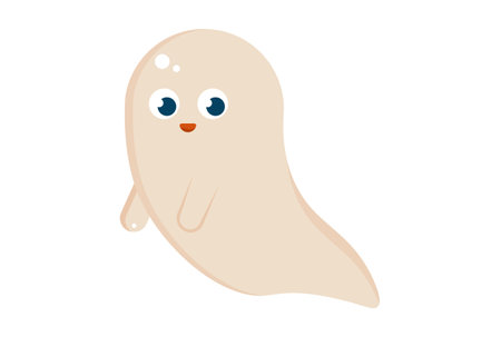 Ghost illustration Halloween app icon web symbol artwork signの写真素材